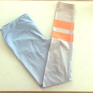 Alo Yoga Pants - Blue Ombré and Orange Stripes
